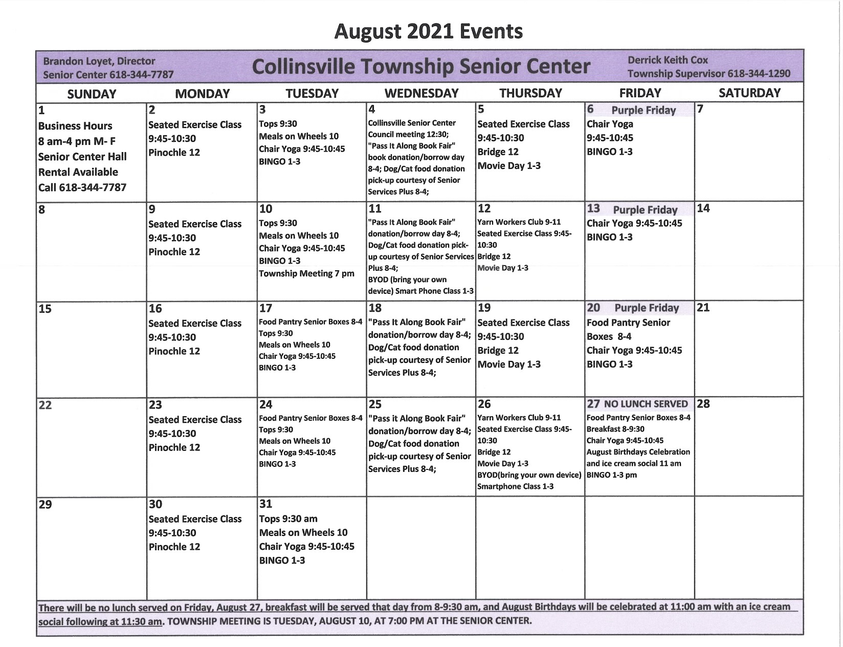 2024 Senior Calendar: Trips, Activities & Events 2024 Senior Calendar: Trips, Activities & Events
