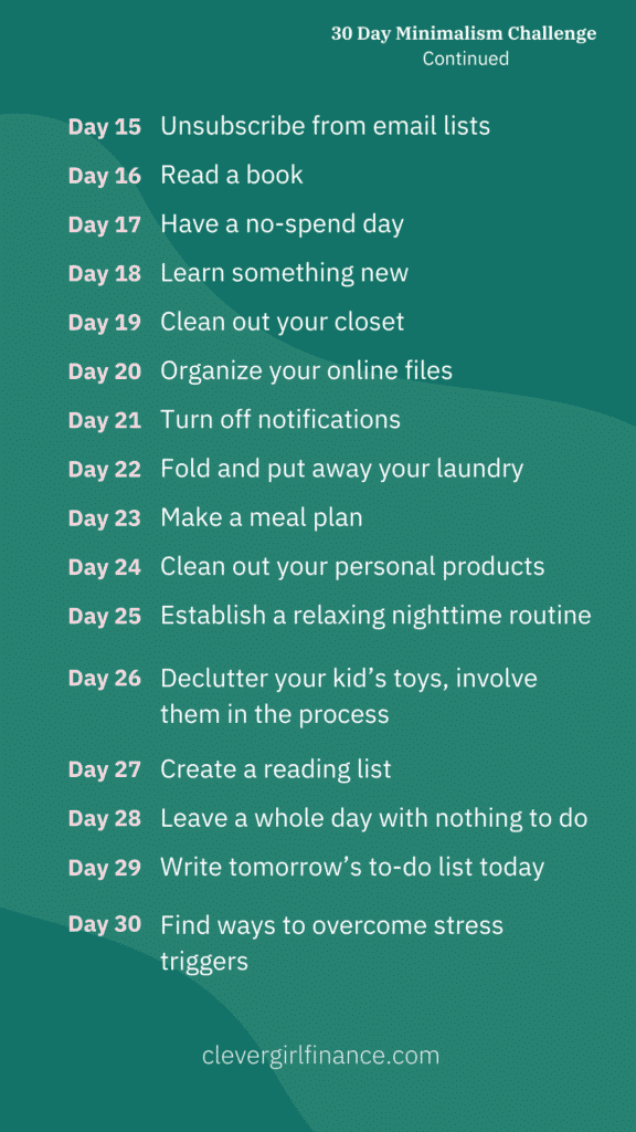 A 30-Day Minimalist Challenge: Declutter Your Life A 30-Day Minimalist Challenge: Declutter Your Life