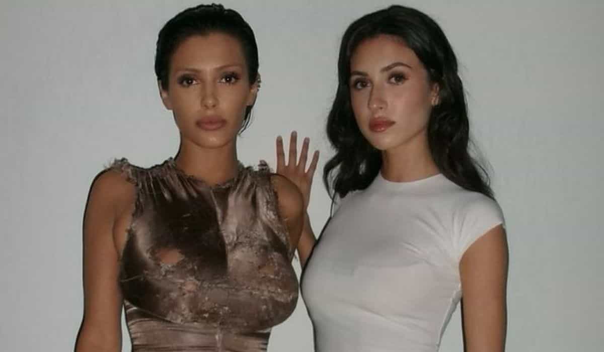 Bianca Censori's Sister Angelina: Cutout Bodysuit And Tights Photos Bianca Censori's Sister Angelina: Cutout Bodysuit And Tights Photos