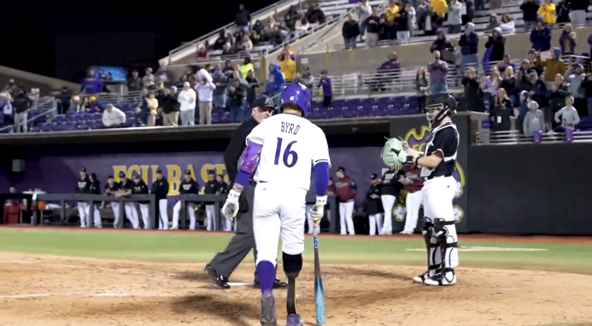 College Baseball History: ECU's Parker Byrd Achieves Milestone As Amputee College Baseball History: ECU's Parker Byrd Achieves Milestone As Amputee