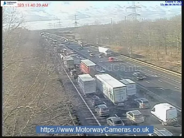Emergency Services Respond To M56 Car Crash And Casualty Emergency Services Respond To M56 Car Crash And Casualty