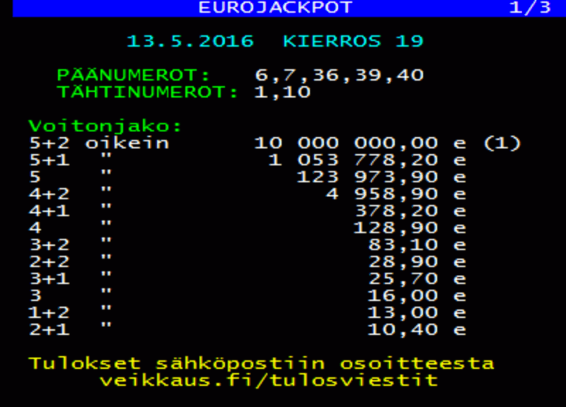 Eurojackpotin Jättipotti Kasvaa Jälleen – Seuraava Arvonta Tarjoaa Valtavan Voitonmahdollisuuden Eurojackpotin Jättipotti Kasvaa Jälleen – Seuraava Arvonta Tarjoaa Valtavan Voitonmahdollisuuden