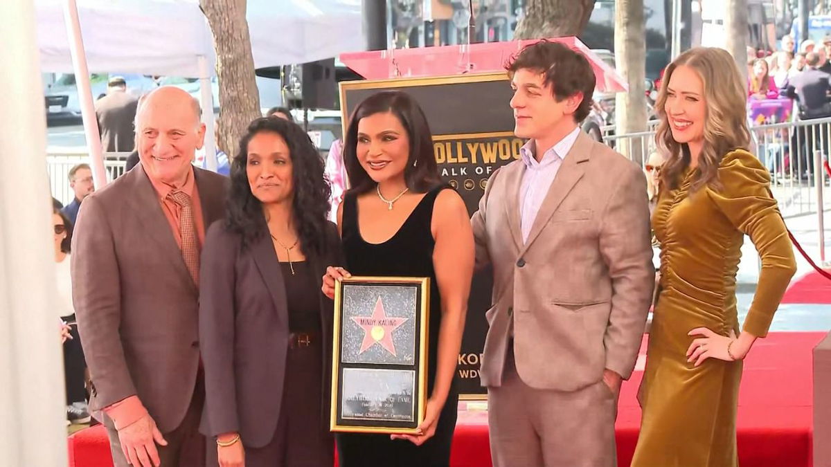 Hollywood Walk Of Fame: Mindy Kaling's Stunning Peplum Ensemble Hollywood Walk Of Fame: Mindy Kaling's Stunning Peplum Ensemble