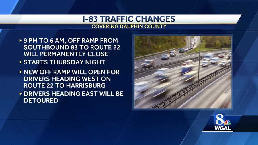Interstate 83 Traffic Delays Due To Produce Truck Accident Interstate 83 Traffic Delays Due To Produce Truck Accident