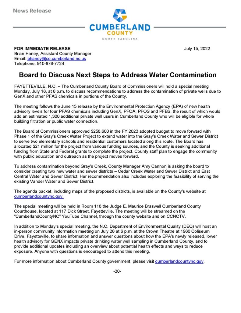 Investigating Water Contamination In Our Township