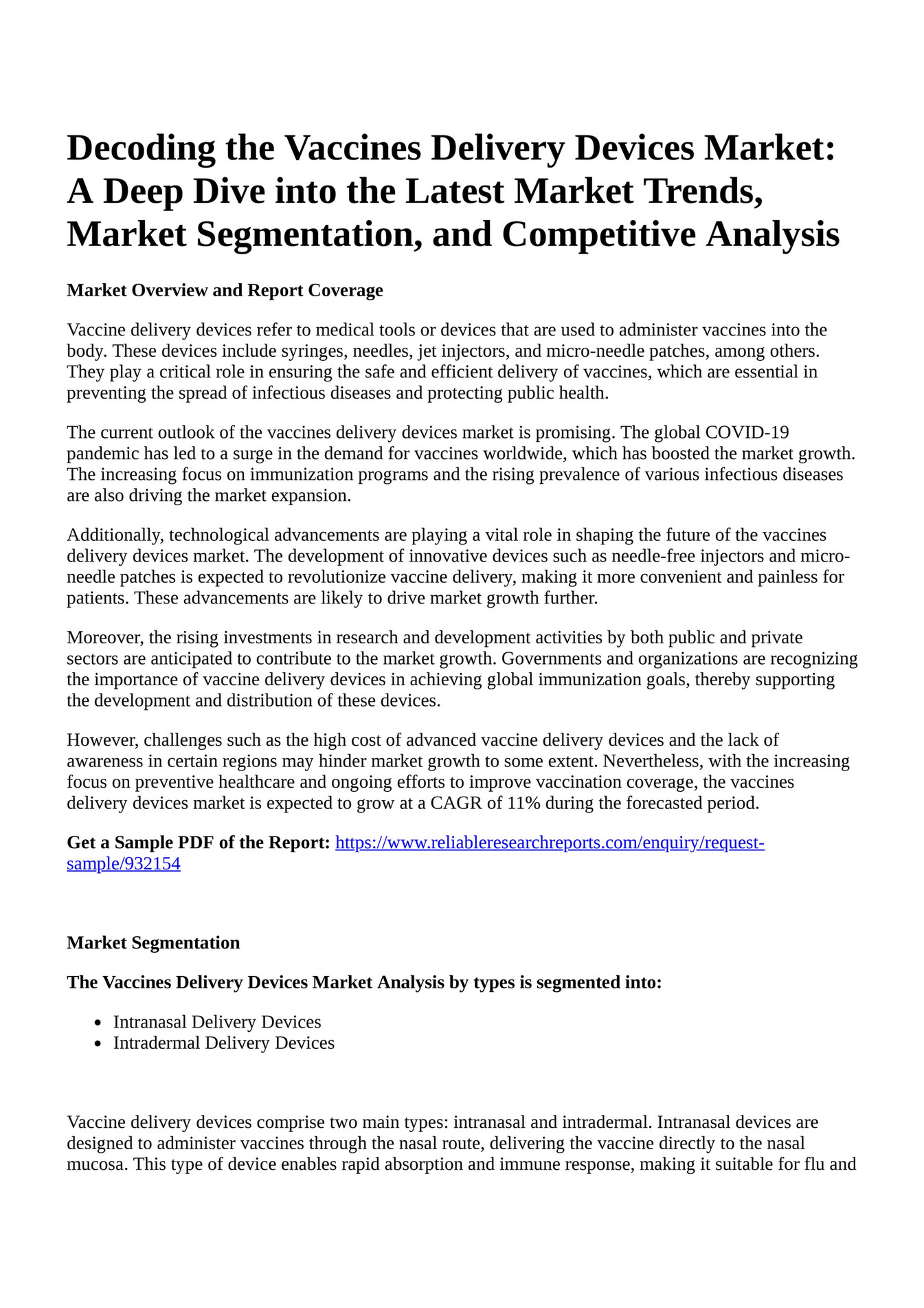 Key Players And Trends In The Booming Vaccine Packaging Market Key Players And Trends In The Booming Vaccine Packaging Market