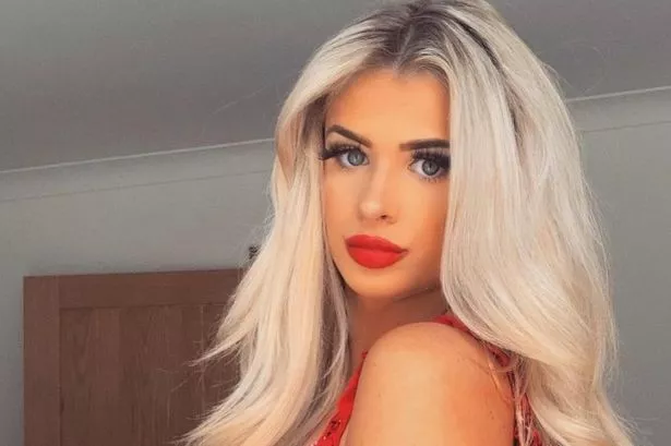 Liberty Poole's Post-Love Island Style: Showstopping Red Mini Dress Liberty Poole's Post-Love Island Style: Showstopping Red Mini Dress