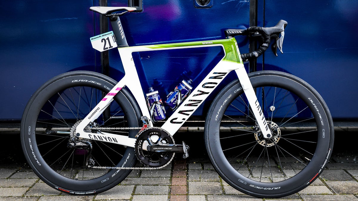 Mathieu Van Der Poel's Custom Canyon Aeroad At Tirreno-Adriatico