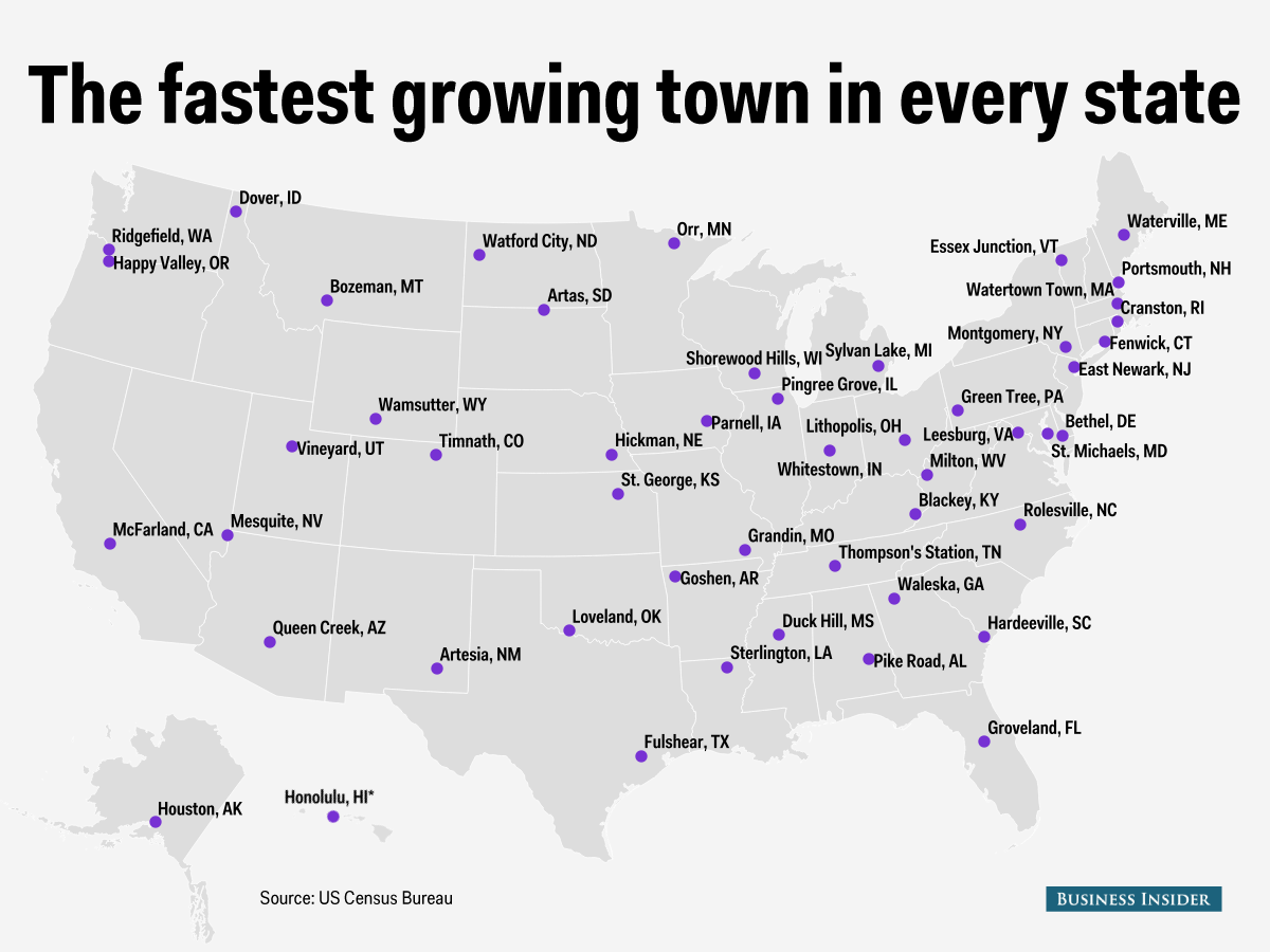 New Business Hot Spots: A Map Of The Country's Fastest-Growing Areas New Business Hot Spots: A Map Of The Country's Fastest-Growing Areas