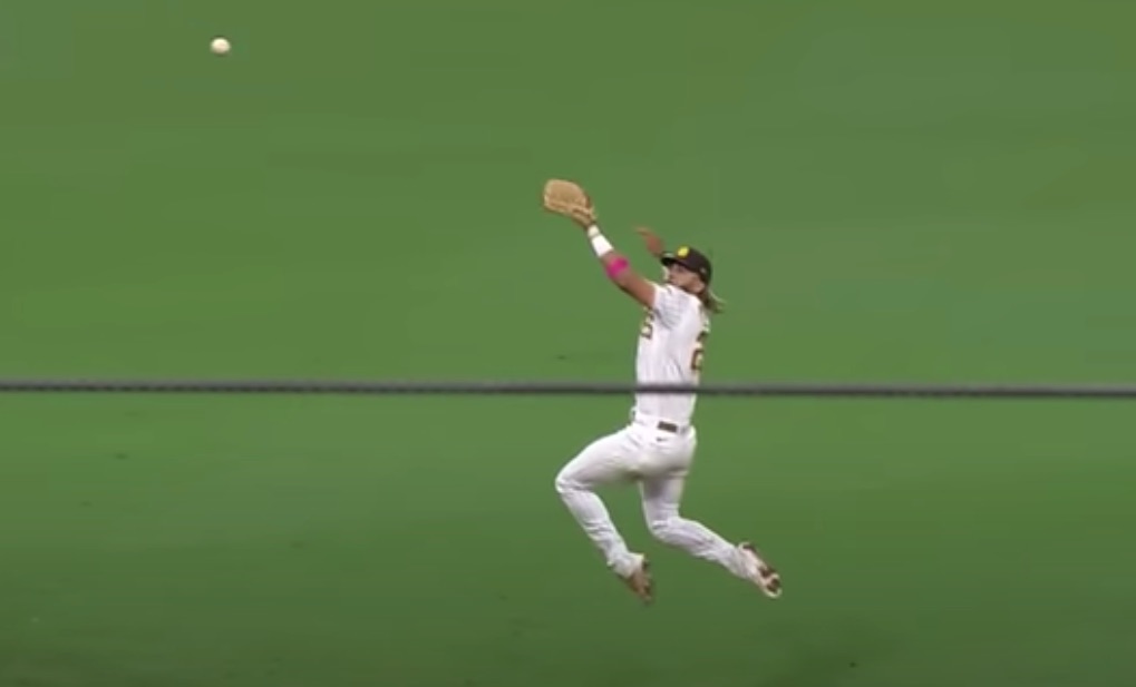 NFL Star's Casual Fly Ball Grab In Japanese Baseball Game NFL Star's Casual Fly Ball Grab In Japanese Baseball Game