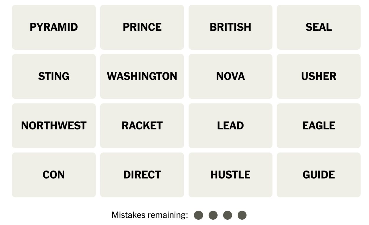 NYT Connections Answers For April 11, 2024 - Puzzle 670 NYT Connections Answers For April 11, 2024 - Puzzle 670