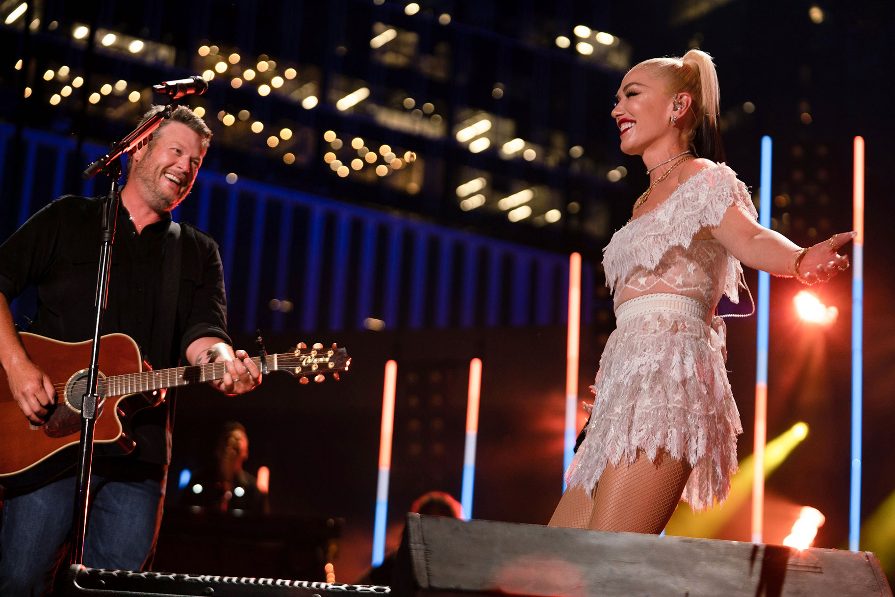 Opry 100: Gwen Stefani's Show-Stopping Sheer Black Dress Opry 100: Gwen Stefani's Show-Stopping Sheer Black Dress