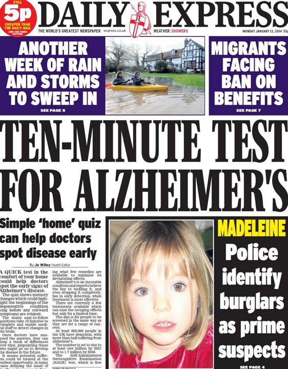 Police Operation Nets Suspected Madeleine McCann Imposter In UK Police Operation Nets Suspected Madeleine McCann Imposter In UK