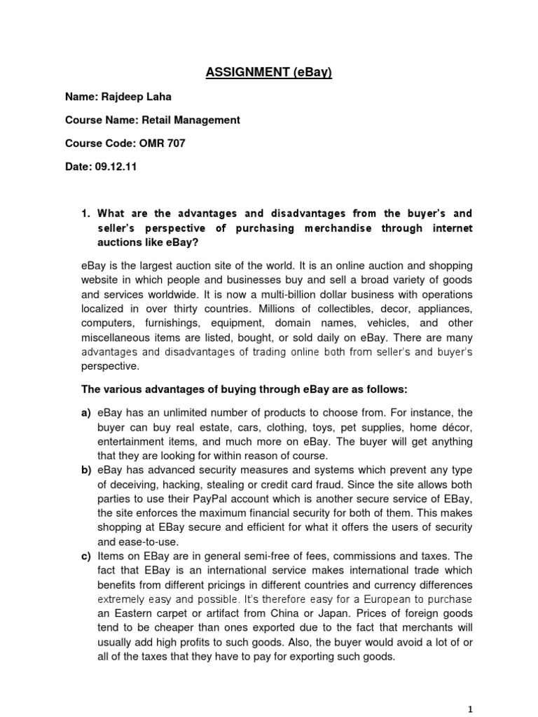 Section 230 And The Sale Of Banned Chemicals: An EBay Case Study Section 230 And The Sale Of Banned Chemicals: An EBay Case Study