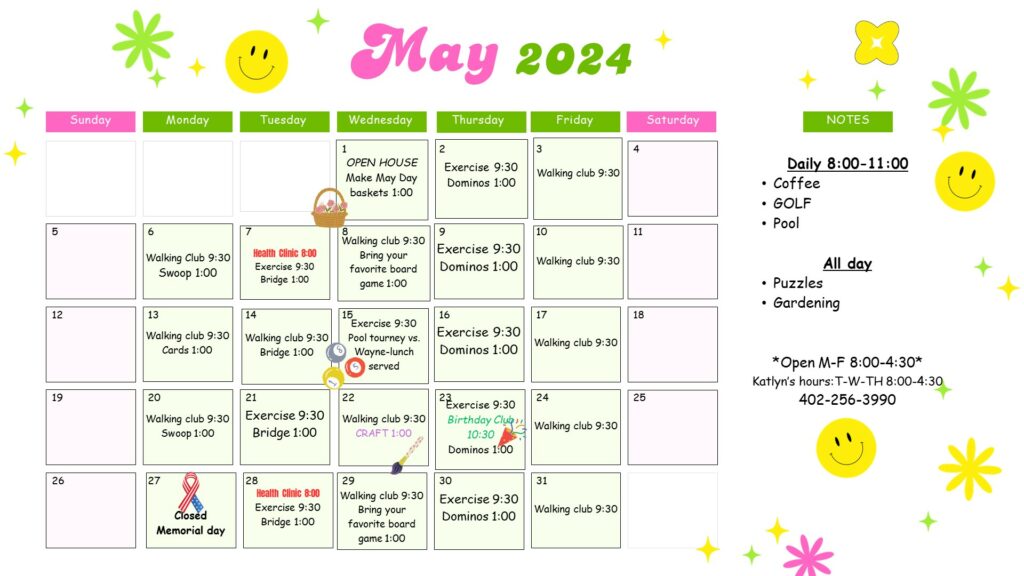 Senior Citizen Event & Trip Calendar Senior Citizen Event & Trip Calendar