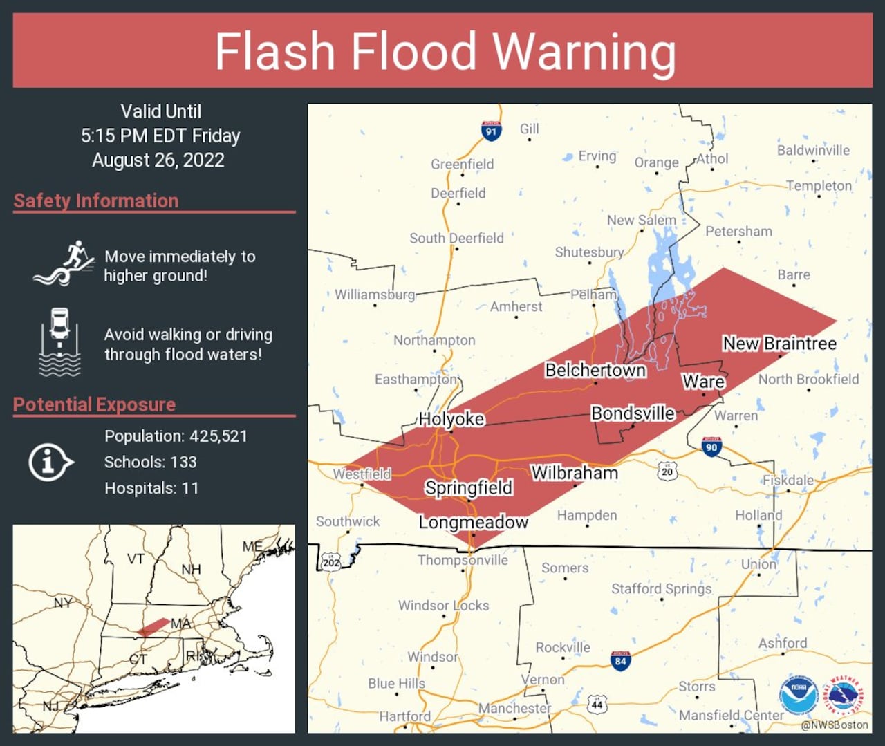 Severe Thunderstorms Bring Flash Flood Warning To Hampshire And Worcester Counties Severe Thunderstorms Bring Flash Flood Warning To Hampshire And Worcester Counties