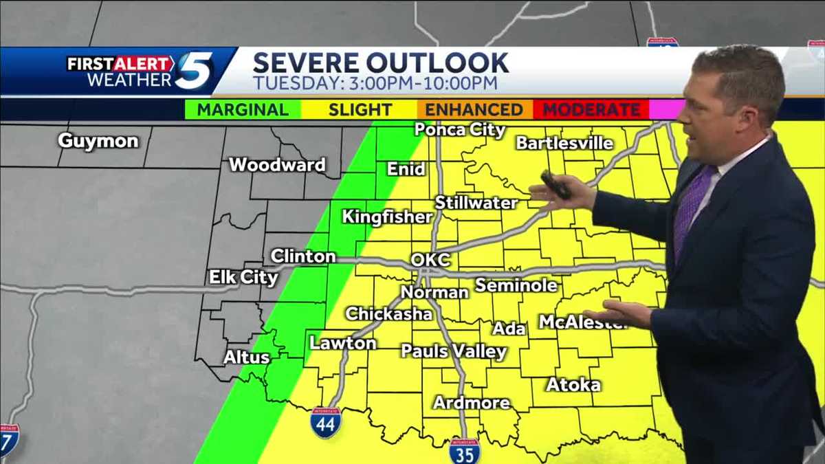 Severe Weather Timeline For Oklahoma: Wednesday's Hail And Wind Threat Severe Weather Timeline For Oklahoma: Wednesday's Hail And Wind Threat