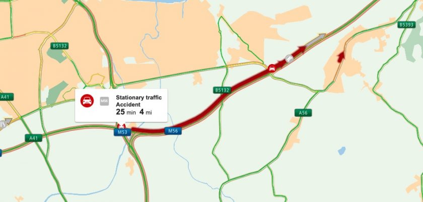 Significant M56 Congestion: Cheshire/Deeside Border Collision Impact Significant M56 Congestion: Cheshire/Deeside Border Collision Impact