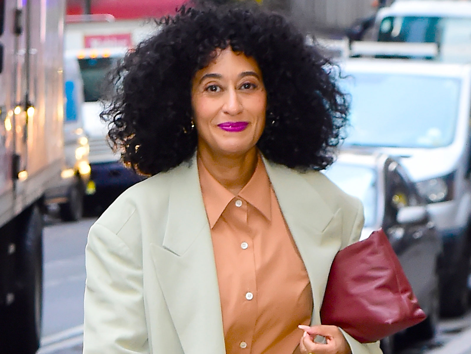 Tracee Ellis Ross's NYC Outfit: From Liquid Leather Dress To Chic Transformation Tracee Ellis Ross's NYC Outfit: From Liquid Leather Dress To Chic Transformation