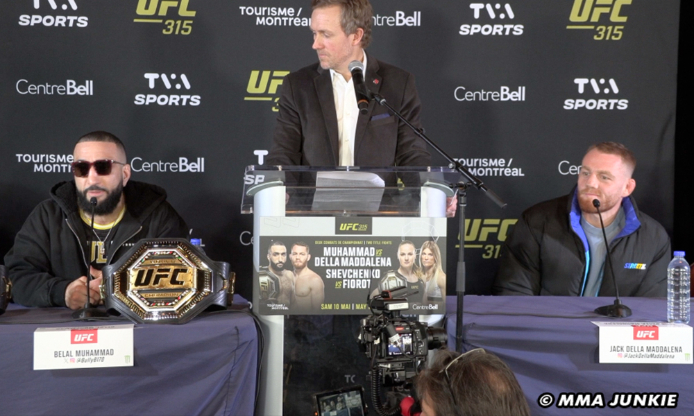 UFC 315 Press Conference: Belal Muhammad Shoves Jack Della Maddalena UFC 315 Press Conference: Belal Muhammad Shoves Jack Della Maddalena