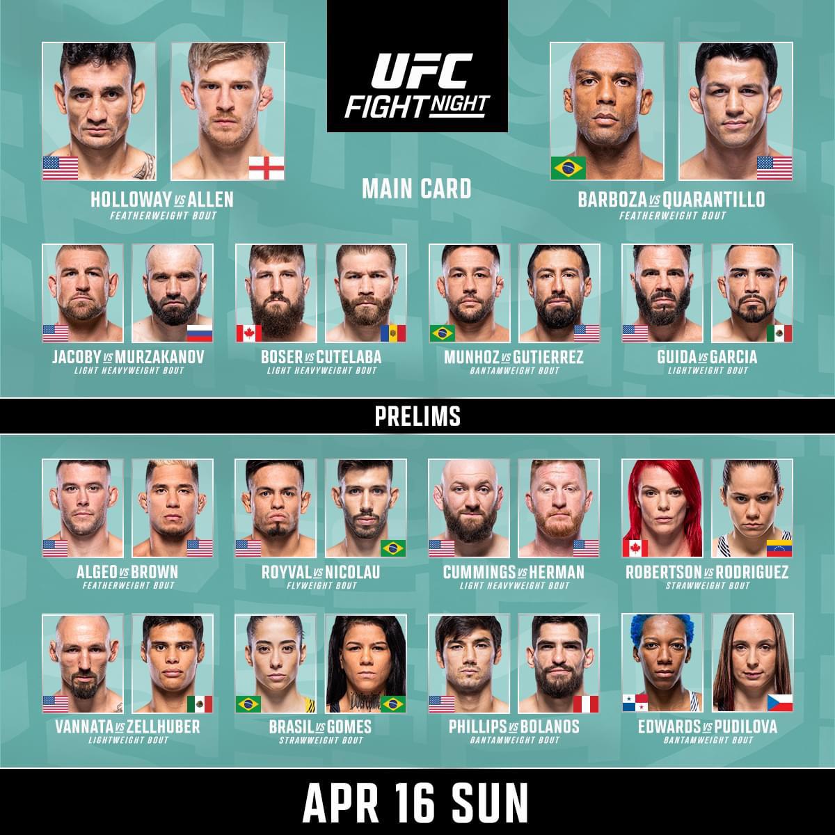 UFC Des Moines: Tonight's Fight Card Start Time UFC Des Moines: Tonight's Fight Card Start Time