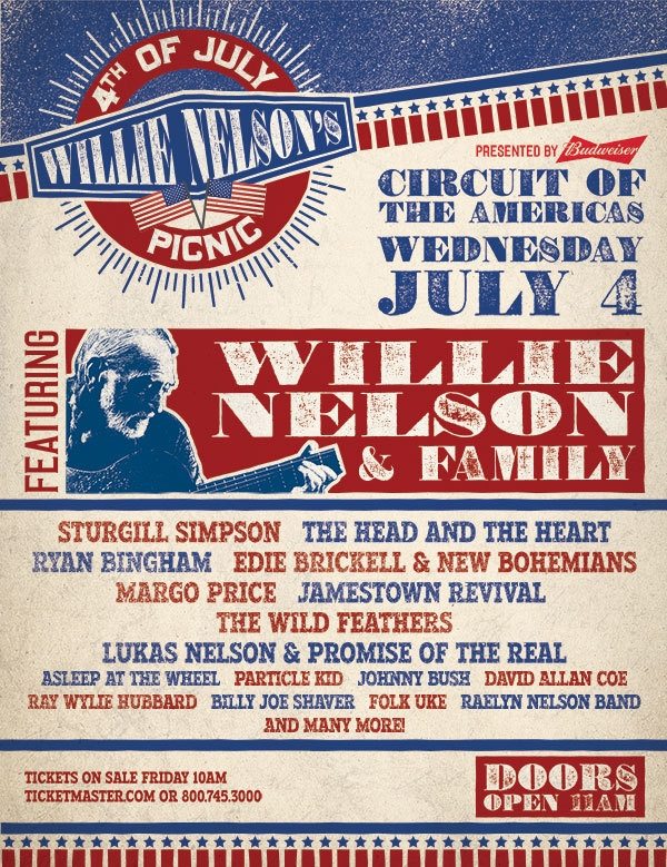 Willie Nelson's 4th Of July Picnic Returns To Texas Willie Nelson's 4th Of July Picnic Returns To Texas