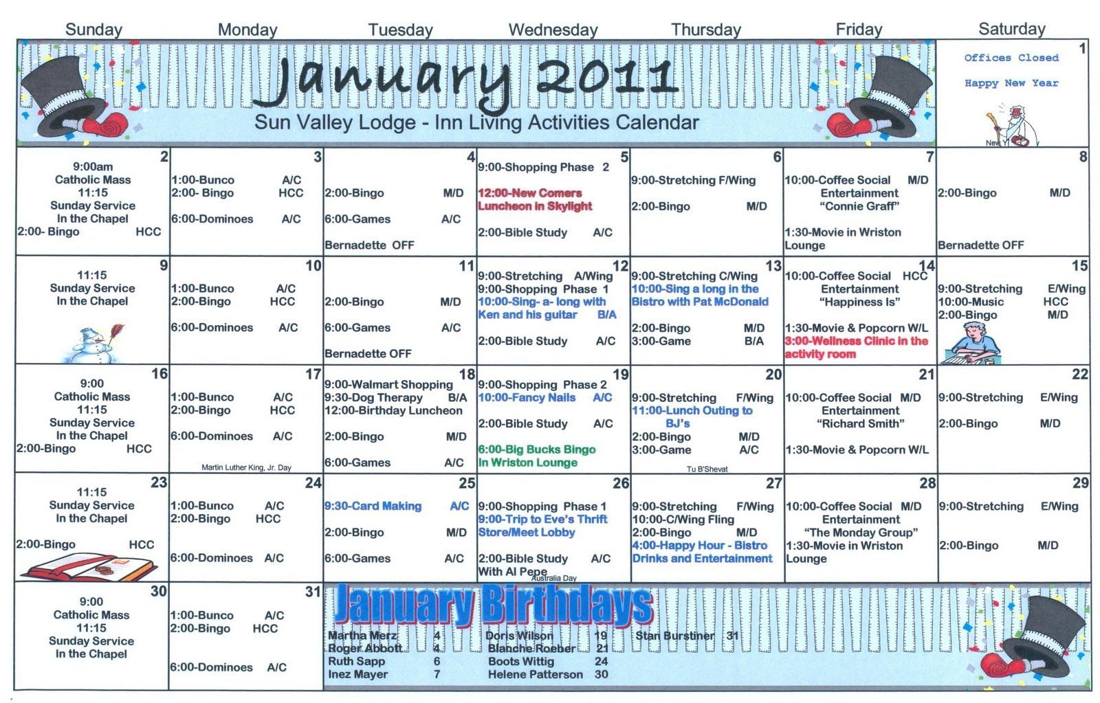 Your Guide To Senior Trips: A Monthly Activity Calendar Your Guide To Senior Trips: A Monthly Activity Calendar